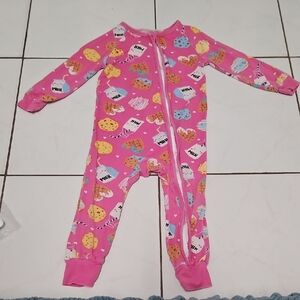 Little Sleepies pink cookies and milk 12-18